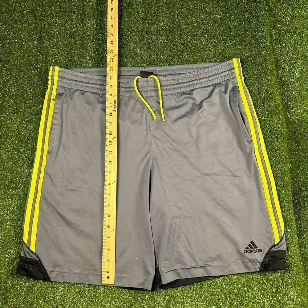 Adidas Men's Grey and Blue Shorts